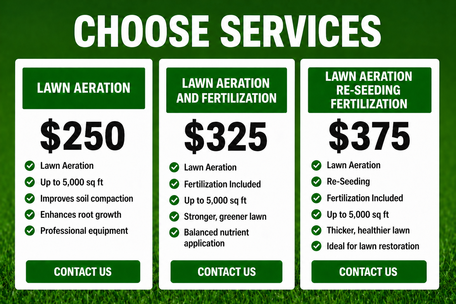 Lawn Aeration Pricing